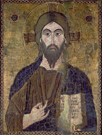 Christus Pantocrator (mozaïek) door Byzantine